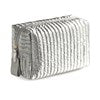 LOGAN LARGE BOXY COSMETIC POUCH Silver