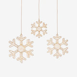 a group of snowflakes from a string