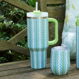 Frond French Blue 40 oz. Travel Tumbler