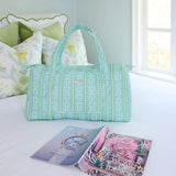Quilted Signature Duffle | Rosemary Stripe Blue