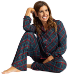Layton Plaid Long Sleeve Button Up Sleep Shirt_The Royal Standard_273260891