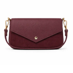 Leather Handle & Suede Crossbody Bag-German Fuentes-GF0913-D34-BUR