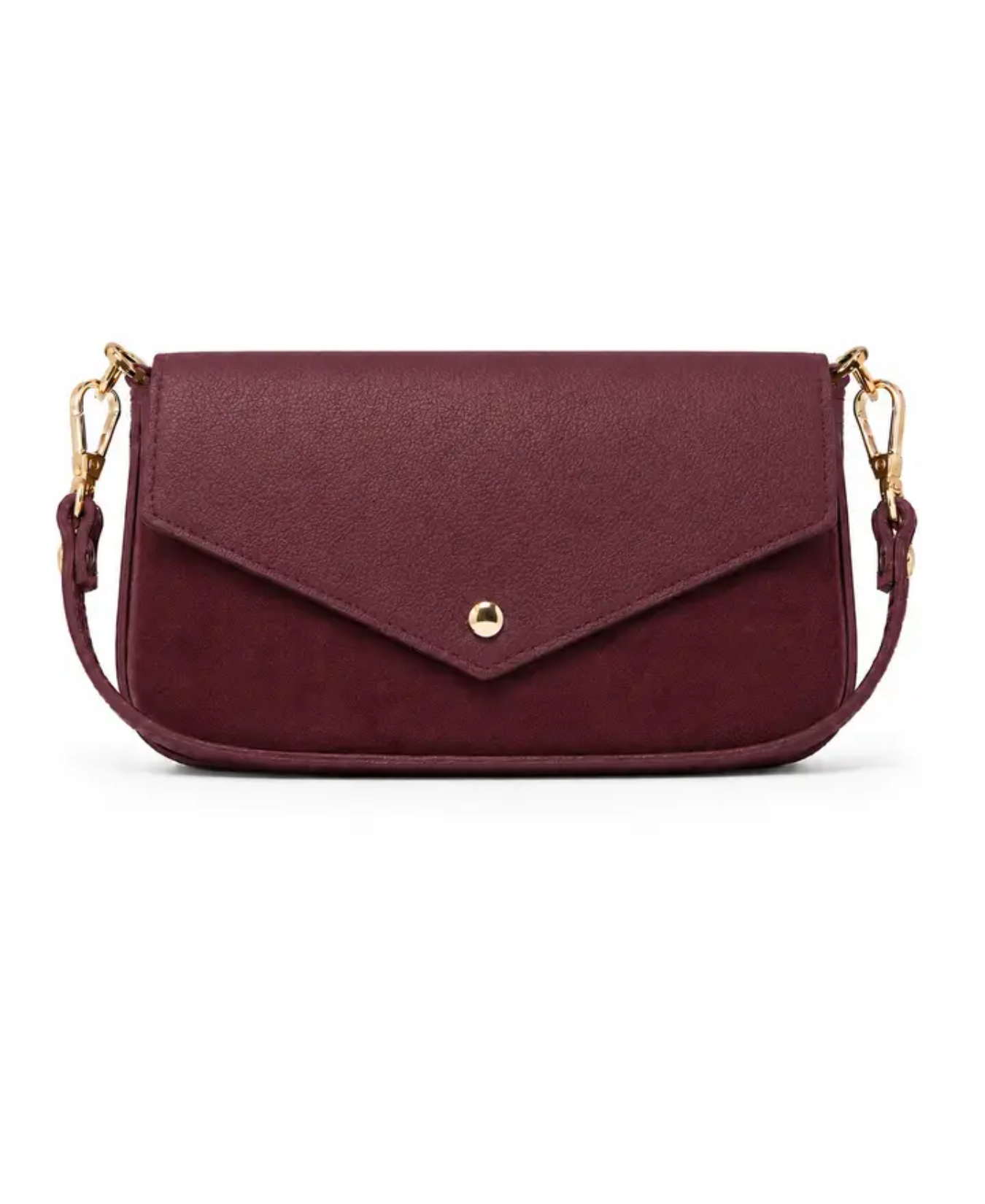 Leather Handle & Suede Crossbody Bag-German Fuentes-GF0913-D34-BUR