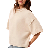 Lofty Elbow Sleeve Crew Neck Sweater_Tribal_6278O-5774-HCM