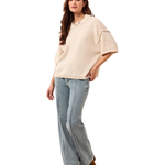 Lofty Elbow Sleeve Crew Neck Sweater_Tribal_6278O-5774-HCM