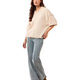 Lofty Elbow Sleeve Crew Neck Sweater_Tribal_6278O-5774-HCM