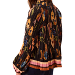 Long Sleeve Blouse with Ruffle Collar - Tribal - 3290O-8532