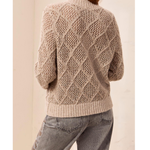 Long Sleeve Mock Neck Sweater Cardigan-Tribal-3260O-8557