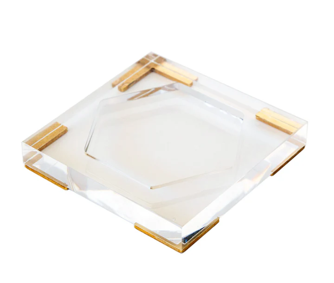 Lucite Tray for 9oz Hex Candle_Antica Farmacista_CR3PSC