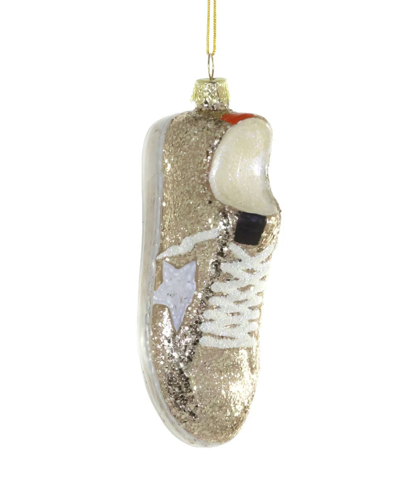 Luxe Star Sneaker Glass Ornament-Tan-CodyFoster&Co_GL-1333-T