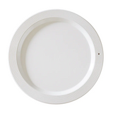 MEL17 Melamine Round Platter Pinstripes