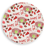 MAT1118B Georgia Football Pattern Vinyl Placemat