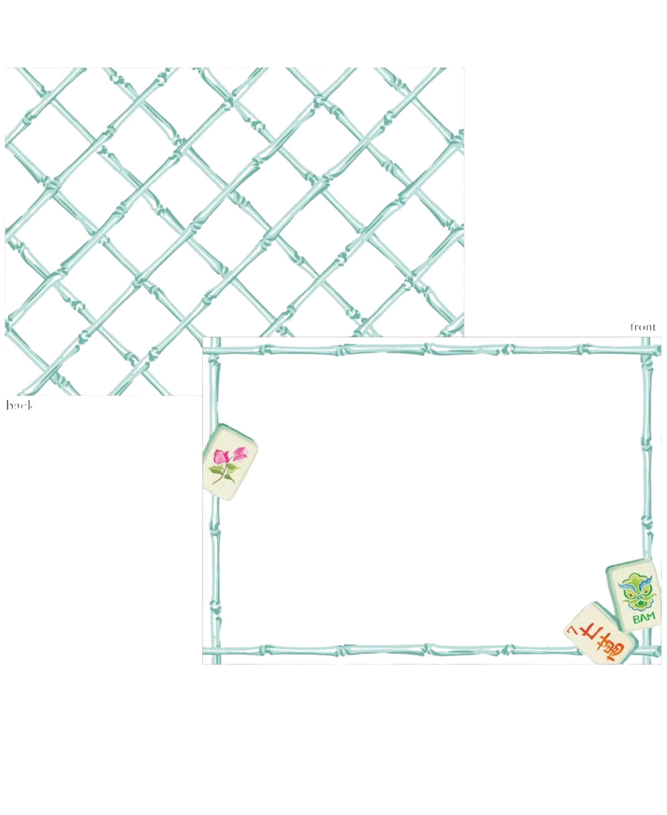 Mahjong Correspondence Cards_Caspari_96605CCU12