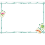 Mahjong Correspondence Cards_Caspari_96605CCU12