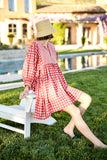 Taj Mini Dress Red Gingham