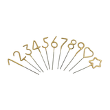 Mini 4" Gold Number Sparkler Wand Card - Singles-Tops Malibu-74035