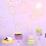 Mini 4" Gold Number Sparkler Wand Card - Singles-Tops Malibu-74035