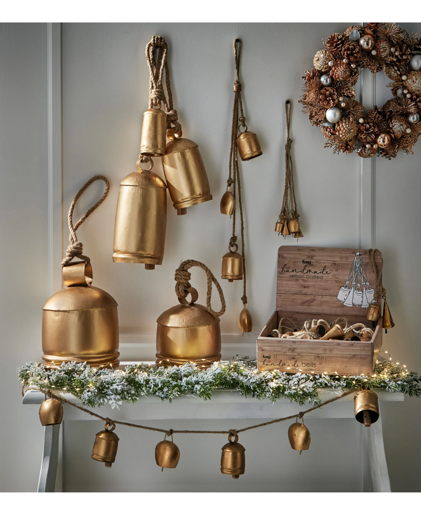 Mini Hanging Bells Assortment of 48-Tag-G14882