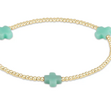 Signature Cross Small 2mm Gold Bracelet