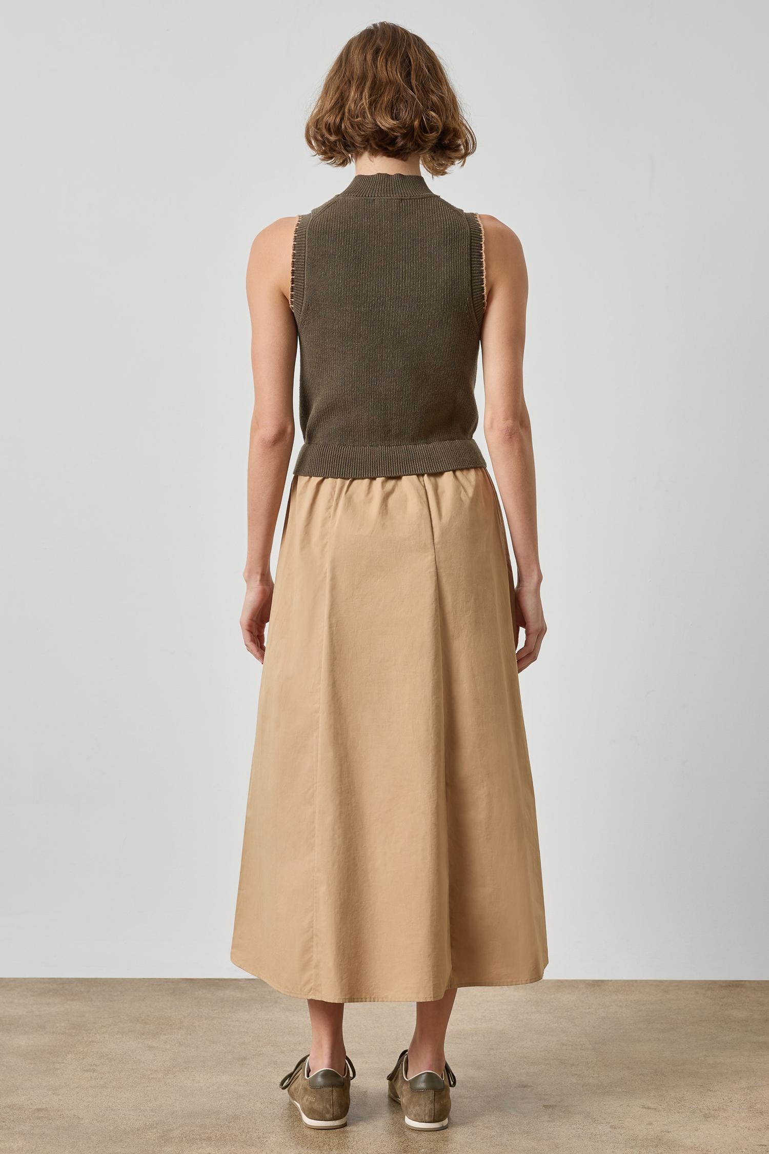 Mixed Media Mock Neck Dress_Lilla P_PA3499-OLV
