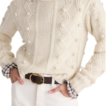 Mixed Stitch Crewneck Sweater_Lilla P_PA3497-IVRY