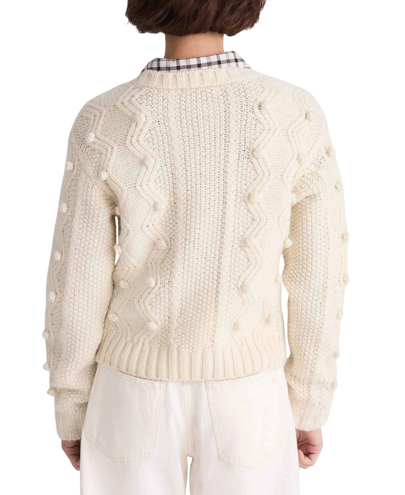 Mixed Stitch Crewneck Sweater_Lilla P_PA3497-IVRY