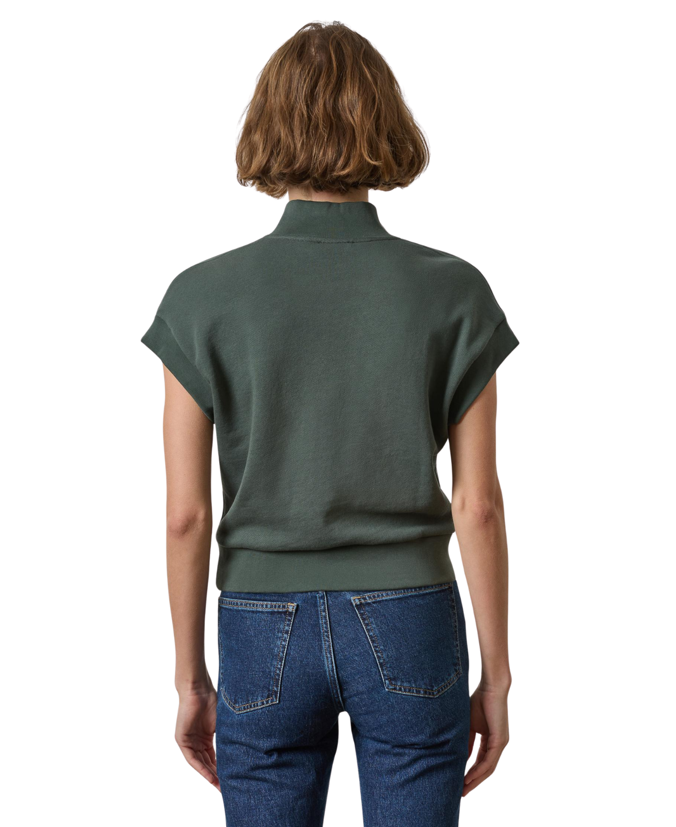 Mock Neck Top With Zip_Lilla P_PA3540