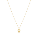 16" Necklace Gold - Classic Gold 8mm Charm