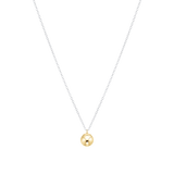 16" Necklace Mixed Metal - Classic Gold 8mm Charm