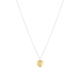 16" Necklace Mixed Metal - Love Plush Gold Charm