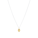 16" Necklace Mixed Metal - Love Plush Small Gold Charm