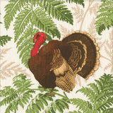Turkey Among Ferns Dinner Napkin