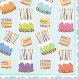 Cake Frosting-Paper Linen Luncheon Napkin