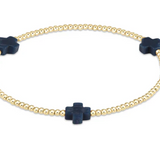Signature Cross Small 2mm Gold Bracelet