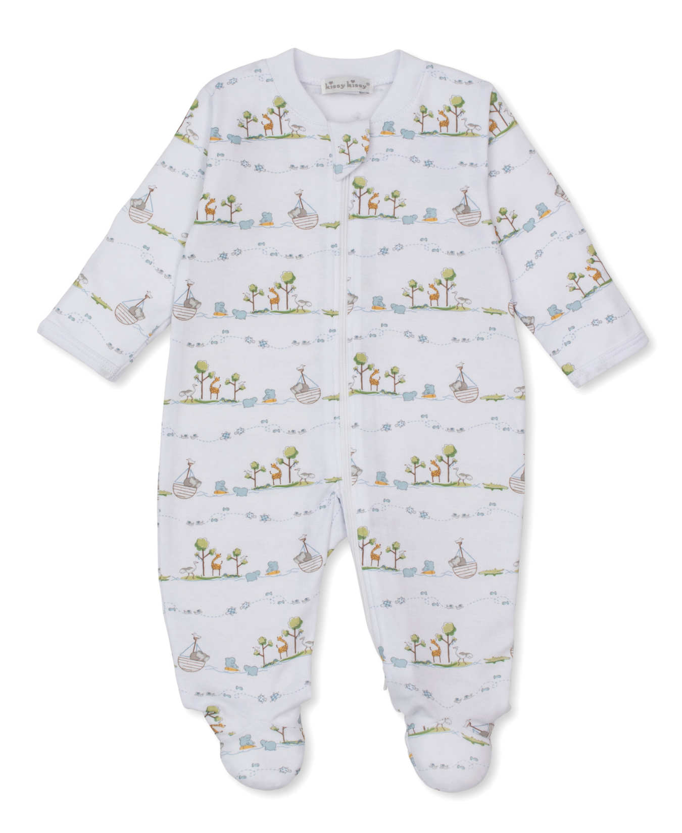Noah's Print Footie With Zip_Kissy Kissy_F1635304PZ