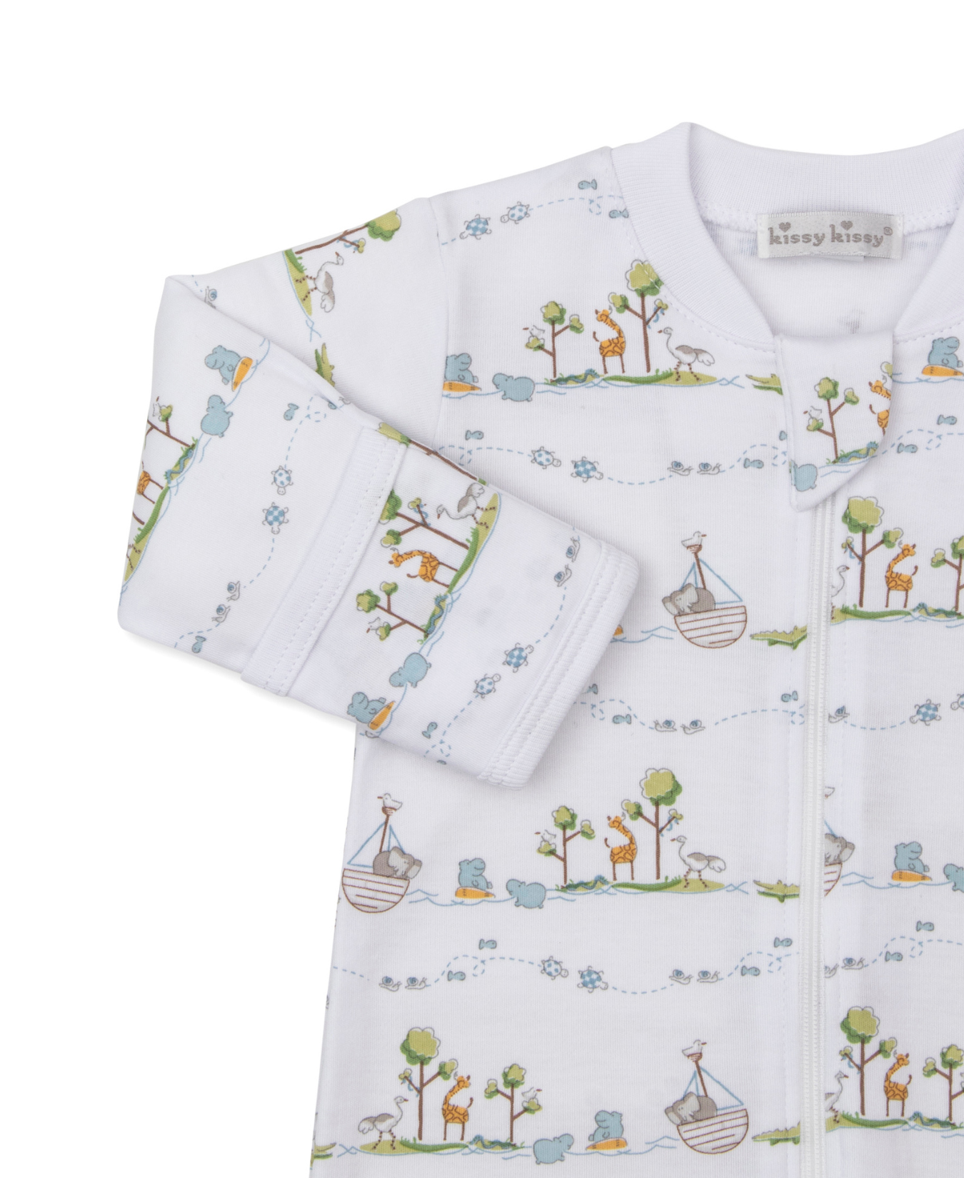 Noah's Print Footie With Zip_Kissy Kissy_F1635304PZ