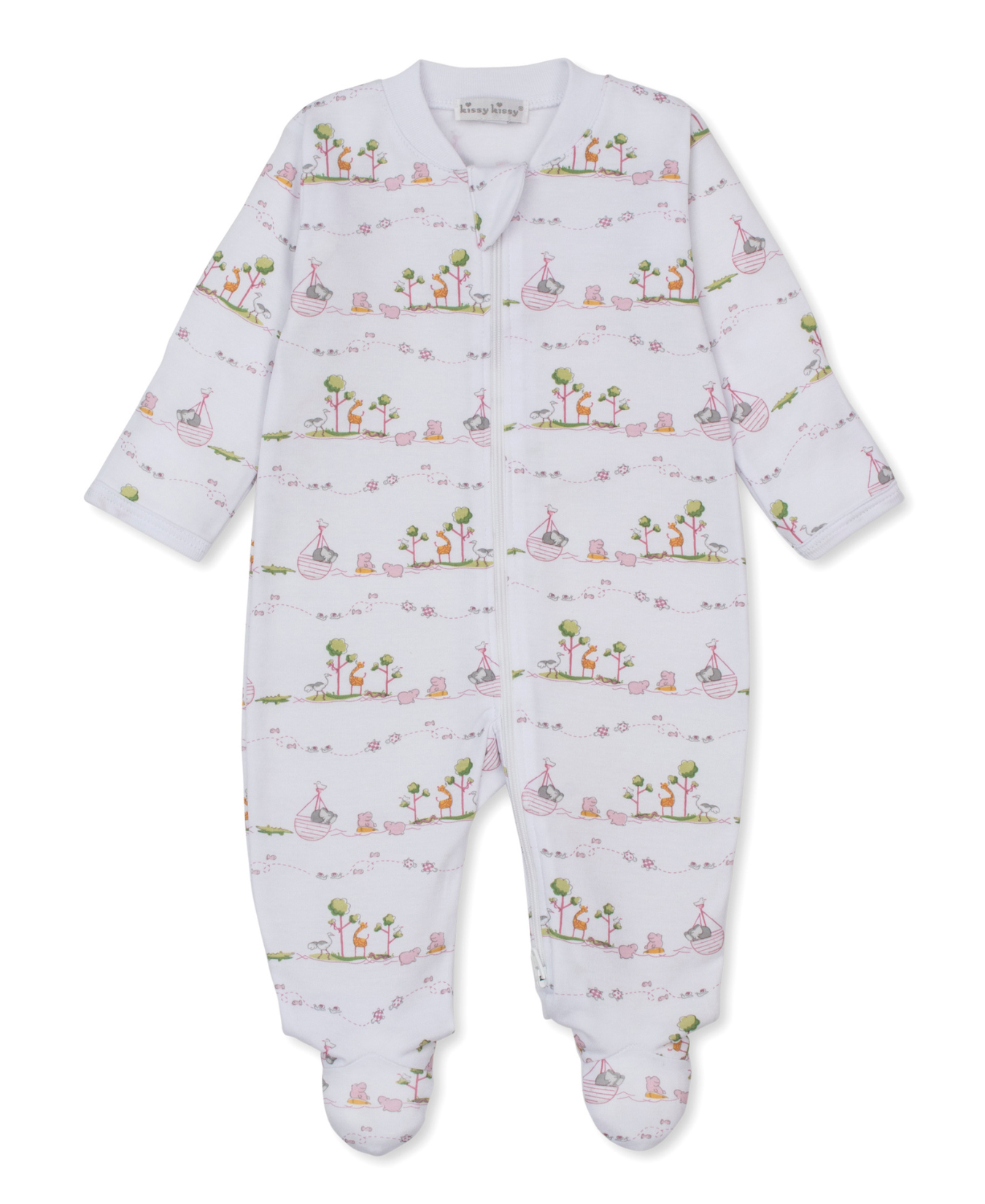Noah's Print Footie With Zip_Kissy Kissy_F1635304PZ