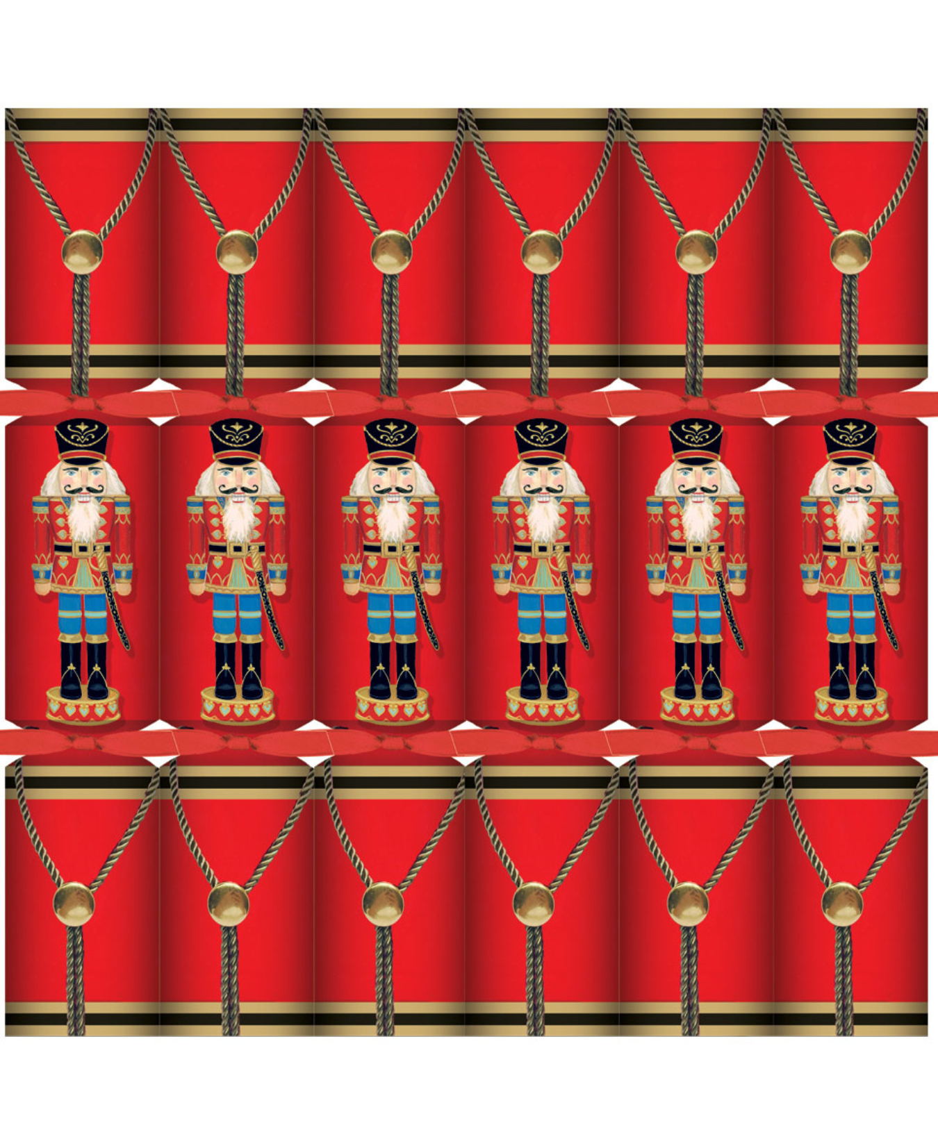 Nutcracker Drum 12-inch Christmas
Crackers- box of 6_Caspari_CK203-12-RED