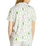 Nutcracker Trellis Short Sleeve Button Up Sleep Shirt_The Royal Standard_273260970