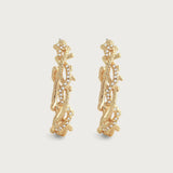 Coral Hoop Earring