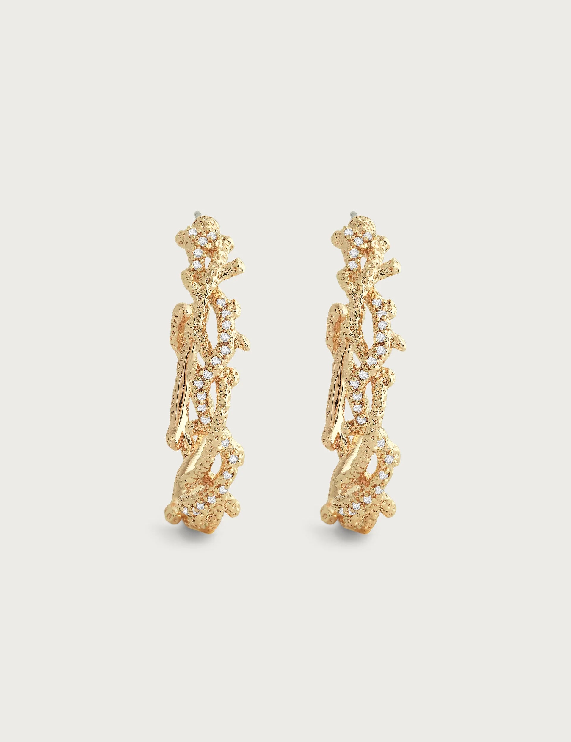 Coral Hoop Earring