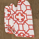 Garden Trellis Fuchsia/Orange Pot Holder set