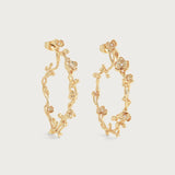 Orchid Hoop Earrings