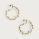 Orchid Hoop Earrings