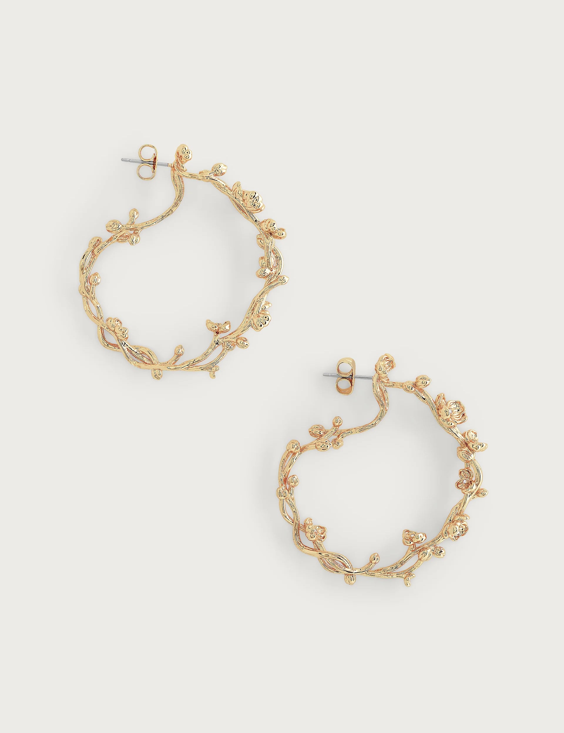 Orchid Hoop Earrings
