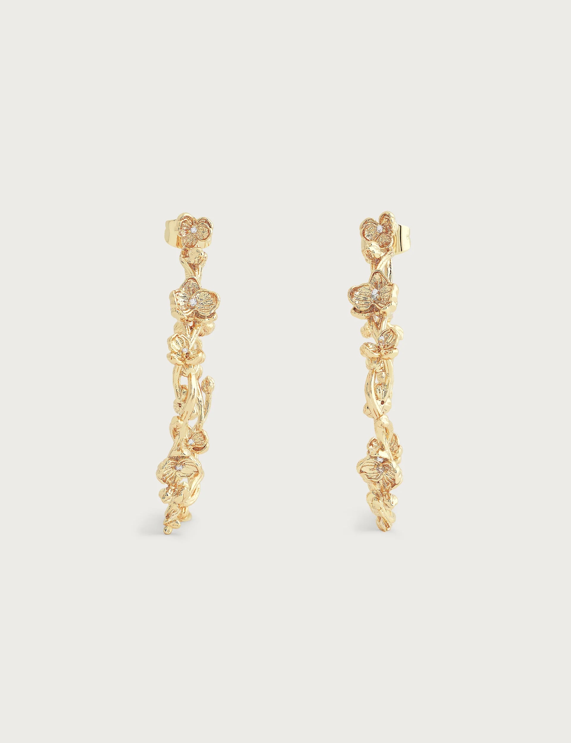 Orchid Hoop Earrings