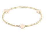 Signature Cross Small Gold 2mm Bead Bracelet