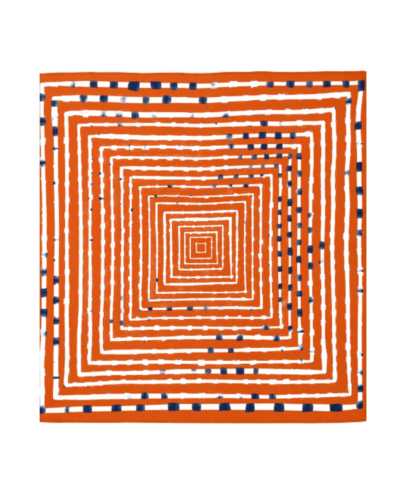 Orange + Navy Scarf_Swells