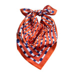 Orange + Navy Scarf_Swells
