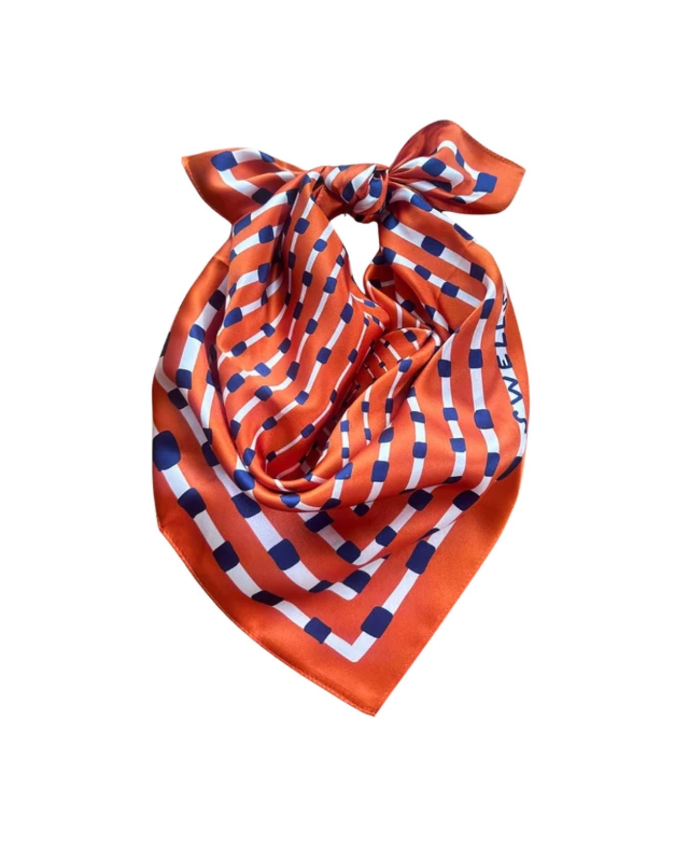 Orange + Navy Scarf_Swells